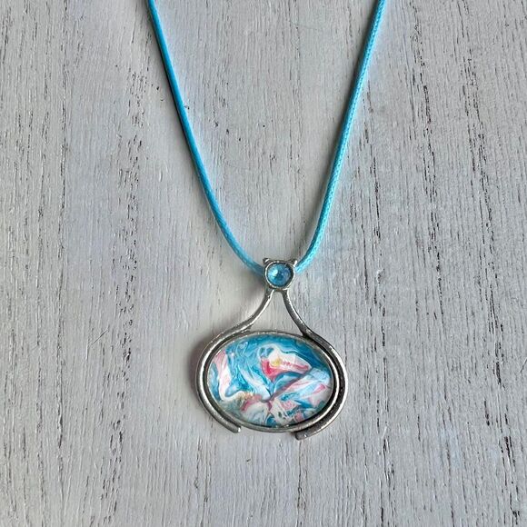 Handmade Vintage Pendant Necklace, Wearable Art Jewelry, Wearable Art - Picture 6 of 13